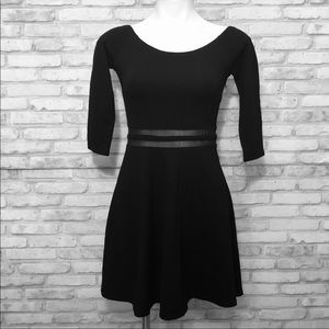 Lulu’s fit and flare black skater dress
